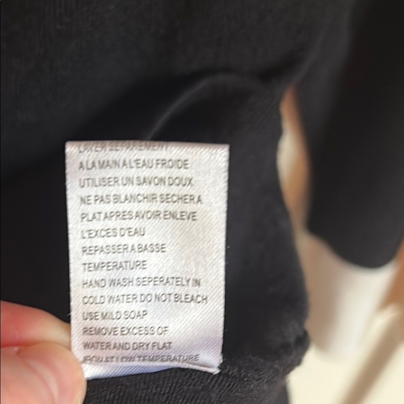 Contemporaine by Simons Black and Cream Button Front 3/4 Sleeve Sweater, size S - Picture 5 of 6